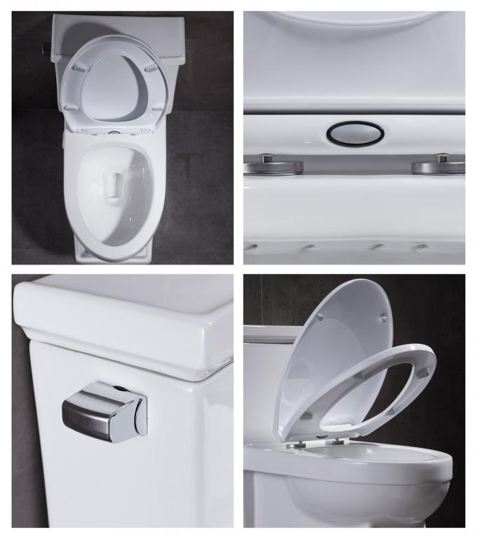Lavatory Standard Height Skirted Toilet One Piece Toilet With Side