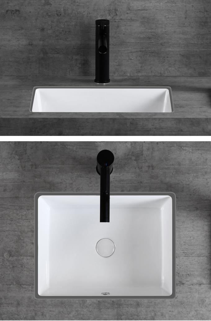 Classic Rectangular Ada Bathroom Sink With Beveled Edges And Clean Geometry