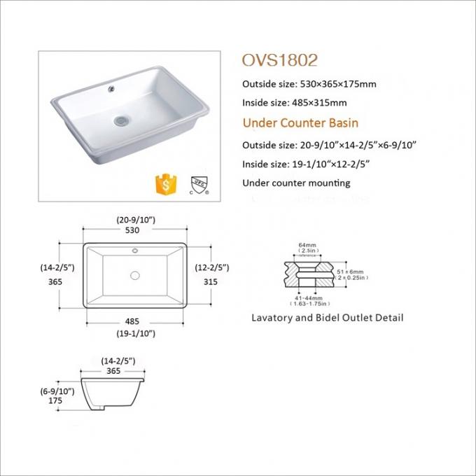 Classic Rectangular Ada Bathroom Sink With Beveled Edges And Clean Geometry