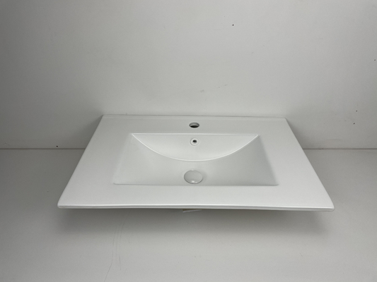 Smooth Non Porous Easy To Clean Vanity Top Bathroom Sink White Color