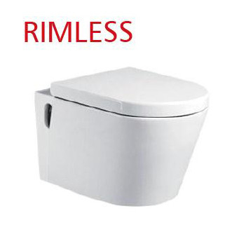 Ada One Piece Wall Mounted Toilet Commode Elongated Home Self Cleaning Glaze