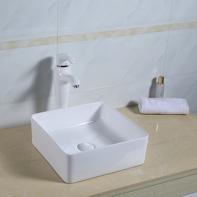 Ultra-Thin Counter Top Bathroom Sink square shape porcelain wash basin