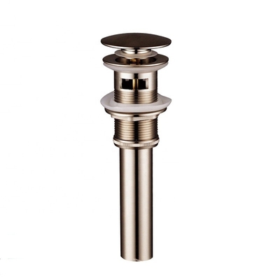 Bathroom Sink Drain Pipe Fittings With Overflow Rose Gold Brass Push Button