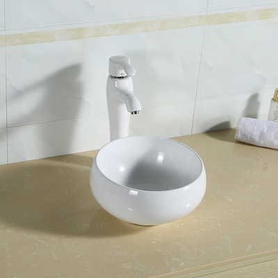 Oval Above Counter Basin Handmade Ceramic Sinks Sanitary Basin Bathroom