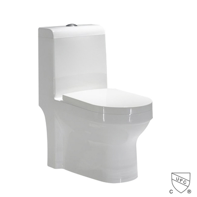 Comfort Height CUPC Toilet One Piece Seat Full Skirted White Round Bowl
