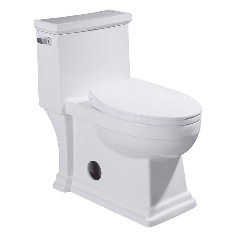 Lavatory Standard Height Skirted Toilet One Piece Toilet With Side