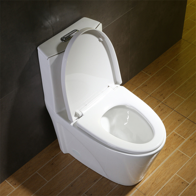 Top Flush Button Compact Elongated Toilet Siphonic Dual Flushing System