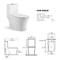 Ceramic One Piece Toilet Self Cleaning Glazed Surface 1.6 Gpf Elongated Toilet