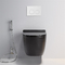 Porcelain Hidden Plumbing Wall Hung Toilet With One Piece Structure