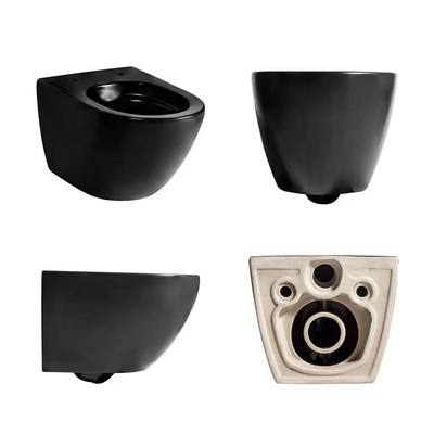 Dual Flush Gravity Wall Hung Toilet P Trap Self Cleaning Glaze