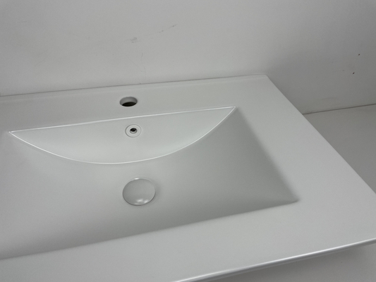 Smooth Non Porous Easy To Clean Vanity Top Bathroom Sink White Color