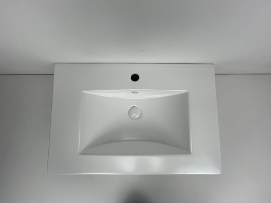 Smooth Non Porous Easy To Clean Vanity Top Bathroom Sink White Color