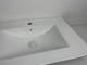 Drop In Self Rimming Overmount Bathroom Sink Rectangular White With Overflow