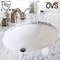 Oval Shape Undermount Bathroom Sink Fine Fireclay Construction One Piece Wash Basin