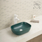 Solid Counter Top Bathroom Sink White Matt Glaze Color Ensure Smooth Surface