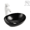 Creative White Ivory Color vessel oval Bathroom porcelain Sink Minimal wash Basin
