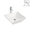 Self-Cleaning Square Vessel White Bathroom Sink Table Wash Face Basin