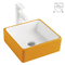 Square Porcelain Sink Small Decal Bathroom Wash White Hand Basin