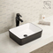 Decorated Rectangular Vessel Sink And Washbasins European Ceramic Basin