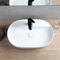 Concise Clear Counter Top Bathroom Sink High-Temperature Firing Wash Basin