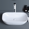 Ceramic Rectangular Vessel Bathroom Sink Porcelain White Scratch Proof Basin