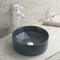 Smooth Ceramic Round Bathroom Sink Above Counter Table Top Orange Wash Basin