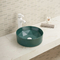 Stain Counter Top Bathroom Sink Scratch-Resistant Blue Round Wash Hand Basin