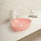 Grey Color Acid Resistance Counter Top Wash Basin Smooth Ceramic Bathroom Sink
