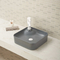 Surface Resistant Stain Scratch Washbasin Square Above Grey Counter Sink