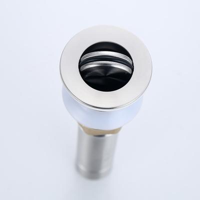 Polished Bathroom Drain Fittings 304 Stainless Steel Pop Up Brushed Nickel Sink Stopper