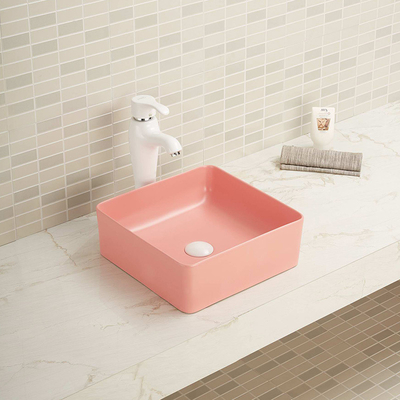 Ultra-Thin Counter Top Bathroom Sink square shape porcelain wash basin