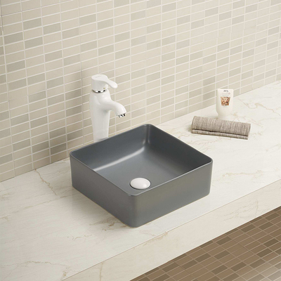 Ultra-Thin Counter Top Bathroom Sink square shape porcelain wash basin