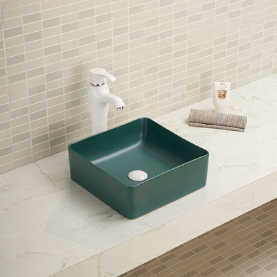 Ultra-Thin Counter Top Bathroom Sink square shape porcelain wash basin