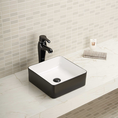 Ultra-Thin Counter Top Bathroom Sink square shape porcelain wash basin