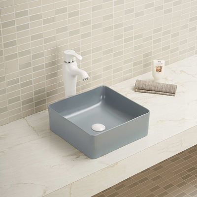 Ultra-Thin Counter Top Bathroom Sink square shape porcelain wash basin