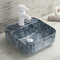 Porcelain White Square Vessel Bathroom Sink Countertop Smooth 385X385X140MM