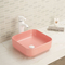 15.16&quot; Square Countertop Bathroom Sink With Tap Hole Scratch Resistant Rugged
