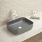 Solid Smooth Counter Top Bathroom Sink Ceramic Easy Maintain Rectangular Wash Basin