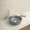 Smooth Lines Round Wash Basin Countertop Single Hole Curved Corners Vessel Sink