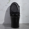 Iapmo Bathrooms Toilets Matte Black 1 Piece Dual Flush Toilet Elongated Siphonic Ceramic