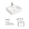 Integral Molded Counter Top Bathroom Sink 500 X 350mm Square Vessel Sink