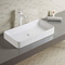 White Counter Top Bathroom Sink 700mm 300mm Ceramic Rectangle Vessel Basin