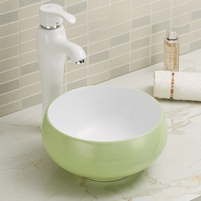 Oval Above Counter Basin Handmade Ceramic Sinks Sanitary Basin Bathroom