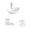 Resistant To Heat Counter Top Bathroom Sink Chipping Scratch Wash Basin Oval Shape