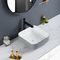 Non-Porous Surface Counter Top Bathroom Sink Symmetrical Square Wash Basin