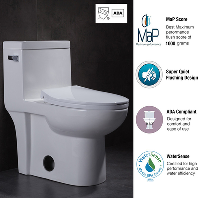 Ada One Piece Toilet Single Flush Siphonic Close Coupled Sanitary Ware