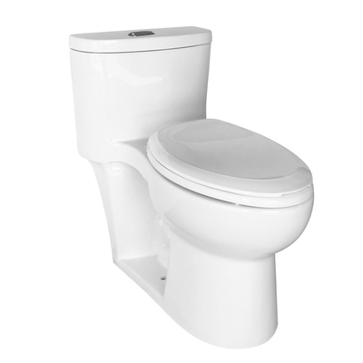 Elongated Siphonic One Piece Toilet 10 Rough In Leak Proof Soft Closing