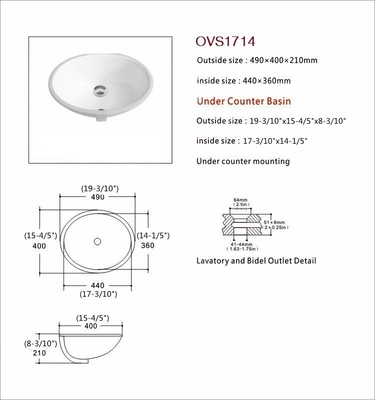 White Black Ada Bathroom Sink Wall Hung Cupc Oval Nominal Glazed Inside