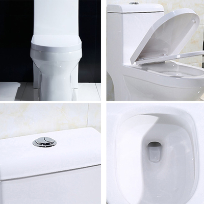 19 Inch Tall Elongated One Piece Floor Mounted Toilet 15 Inch