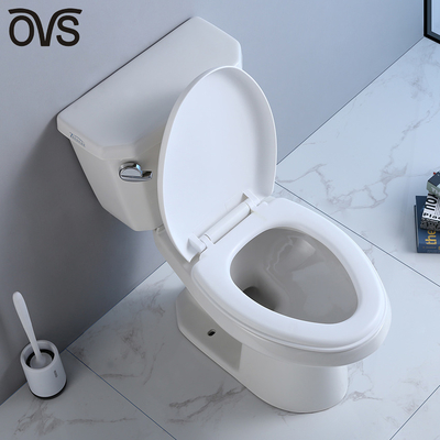 12 Rough In 2 Piece Elongated Toilet Wall Mounted  1.28 Gpf Commode